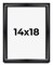 14x18 Modern Shadow Box 1.5" Depth Black Picture Frame - UV Acrylic, Backing, Hanging Hardware